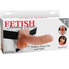 FETISH FANTASY SERIES - SERIES 7 HOLLOW STRAP-ON WITH BALLS