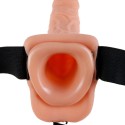 FETISH FANTASY SERIES - 9 HOHL STRAP-ON MIT BLLEN 22,9 CM FLEISCH