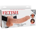 FETISH FANTASY SERIES - 9 HOHL STRAP-ON MIT BLLEN 22,9 CM FLEISCH