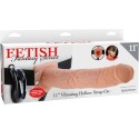 FETISH FANTASY SERIES - 11 HOLLOW STRAP-ON VIBRANDO COM BOLAS