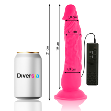 DIVERSIA - FLEXÍVEL VIBRATÓRIO ROSA 21 CM -O- 4.9 CM