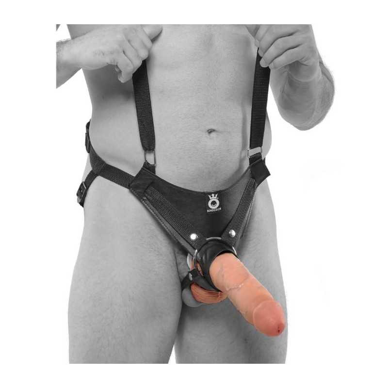 KING COCK - 25,5 CM CAVO CINTURINO CON SOSPENSIONE SISTEMA CARNE