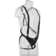 KING COCK - 25.5 CM HOLLOW STRAP-ON SUSPENDER SYSTEM FLESH