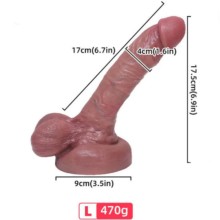 ARMONY - DILDO SILICONE LÍQUIDO REALÍSTICO 17 CM