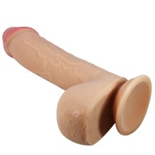 PRETTY LOVE - SÉRIE SLIDING SKIN DILDO REALÍSTICO COM VENTOSA DESLIZANTE PELE CARNE 23,4 CM