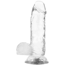 X RAY - DILDO TRANSPARENTE COM BOLAS 15.5 CM -O- 3.5 CM