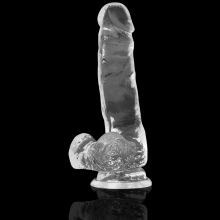 X RAY - DILDO TRANSPARENTE COM BOLAS 18.5 CM -O- 3.8 CM