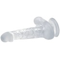 BAILE - DILDO REALISTICO CON VENTOSA E TESTICOLI 16.7 CM TRASPARENTE