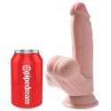 KING COCK - PLUS 3D DILDO BALANANDO BOLAS 15.2 CM PELE CLARA