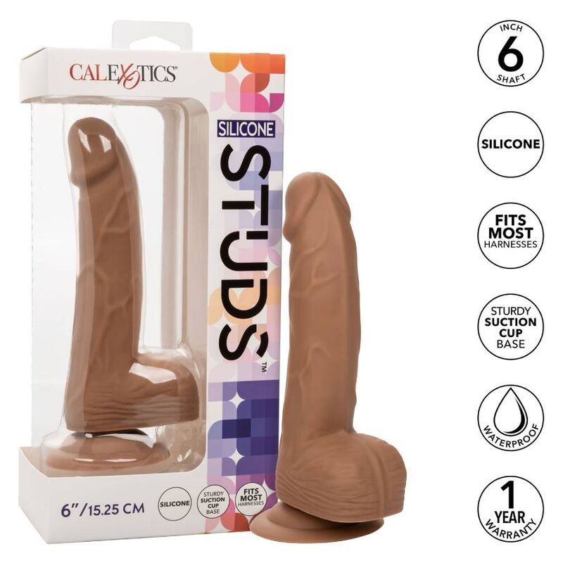 CALEXOTICS - BORCHIE IN SILICONE 15.24 CM MARRONE