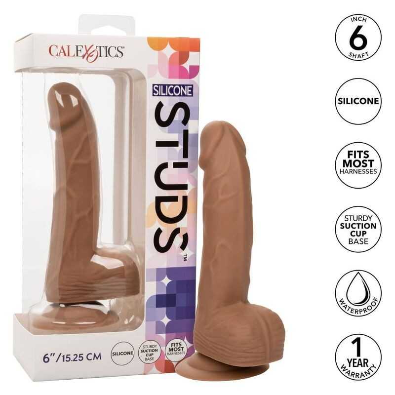 CALEXOTICS - SILICONE STUDS 15.24 CM BROWN