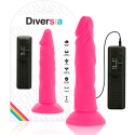 DIVERSIA - DILDO FLESSIBILE CON VIBRAZIONE ROSA 23 CM -O- 4.3 CM