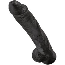 KING COCK - PÉNIS RÉALISTE AVEC BOULES 30.5 CM NOIR