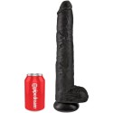 KING COCK - PÊNIS REALÍSTICO COM BOLAS 30.5 CM PRETO