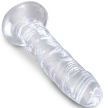 KING COCK - CLEAR PÊNIS REALÍSTICO 15.5 CM TRANSPARENTE