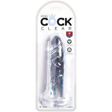 KING COCK - CLEAR PÊNIS REALÍSTICO 15.5 CM TRANSPARENTE