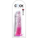 KING COCK - CLEAR PÊNIS REALÍSTICO 19.7 CM ROSA