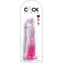 KING COCK - CLEAR PÊNIS REALÍSTICO 19.7 CM ROSA