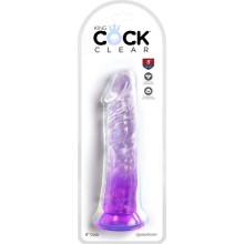 KING COCK - CLEAR PÊNIS REALÍSTICO 19.7 CM ROXO