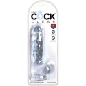 KING COCK - CLEAR PENE REALISTICO CON SFERE 13.5 CM TRASPARENTE