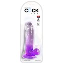 KING COCK - CLEAR PENE REALISTICO CON SFERE 15.2 CM VIOLA