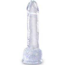 KING COCK - CLEAR PÉNIS RÉALISTE AVEC BOULES 15.2 CM TRANSPARENT