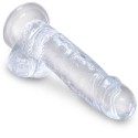 KING COCK - CLEAR PÊNIS REALÍSTICO COM BOLAS 15.2 CM