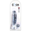 KING COCK - CLEAR REALISTISCHER PENIS MIT EIEREN 15.2 CM TRANSPARENT