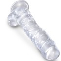 KING COCK - CLEAR REALISTISCHER PENIS MIT EIEREN 16.5 CM TRANSPARENT