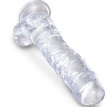 KING COCK - CLEAR PÉNIS RÉALISTE AVEC BOULES 16.5 CM TRANSPARENT