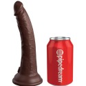 KING COCK - ELITE DILDO DE SILICONE REALÍSTICO 17.8 CM CASTANHO