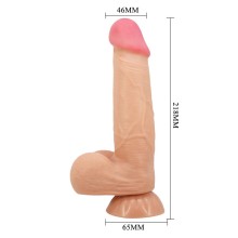 PRETTY LOVE - SLIDING SKIN SERIES REALISTISCHER DILDO MIT GLEITENDEM HAUT-SAUGNAP 21,8 CM