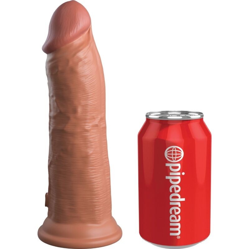 KING COCK - ELITE GODE RÉALISTE VIBRANT SILICONE 20.3 CM CARAMEL