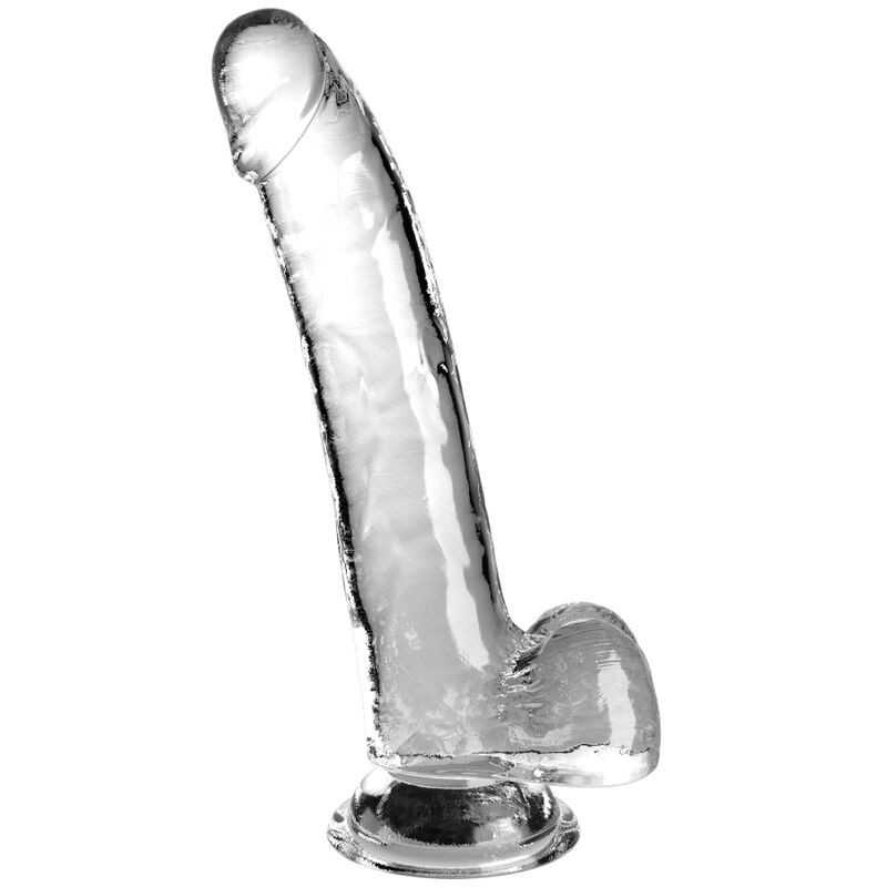 KING COCK - CLEAR DILDO COM TESTÍCULOS 20.3 CM TRANSPARENTE