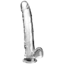 KING COCK - CLEAR DILDO COM TESTÍCULOS 24.8 CM TRANSPARENTE