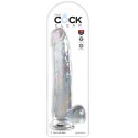 KING COCK - CLEAR DILDO MIT HODEN 24.8 CM TRANSPARENT