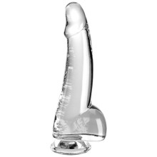 KING COCK - CLEAR GODE AVEC TESTICULES 15.2 CM TRANSPARENT