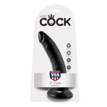 KING COCK - 7 DILDO BLACK 17.8 CM