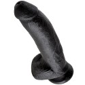 KING COCK - 9 DILDO SCHWARZ MIT EIER 22.9 CM