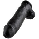 KING COCK - 12 DILDO SCHWARZ MIT EIER 30.48 CM