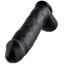 KING COCK - 12 DILDO BLACK WITH BALLS 30.48 CM