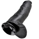 KING COCK - 12 DILDO SCHWARZ MIT EIER 30.48 CM