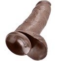 KING COCK - 12 DILDO BRAUN MIT EIER 30.48 CM