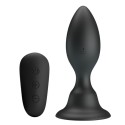 MR PLAY - ANALSTECKER MIT VIBRATION, SCHWARZE FERNBEDIENUNG