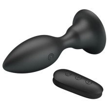 MR PLAY - ANAL PLUG WITH VIBRATION BLACK REMOTE CONTROL