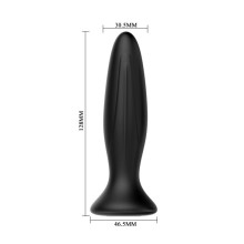 MR PLAY - PLUG ANAL VIBRADOR PRETO RECARREGVEL