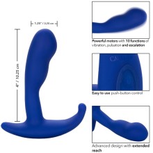 CALEXOTICS - ADMIRAL CURVED ANAL STIMULATOR VIBRATOR BLUE