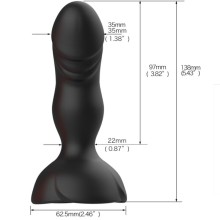 ARMONY - EXTREME A BLOOM VIBRADOR ROSE E CONTROLE REMOTO DE PLUG ANAL PRETO