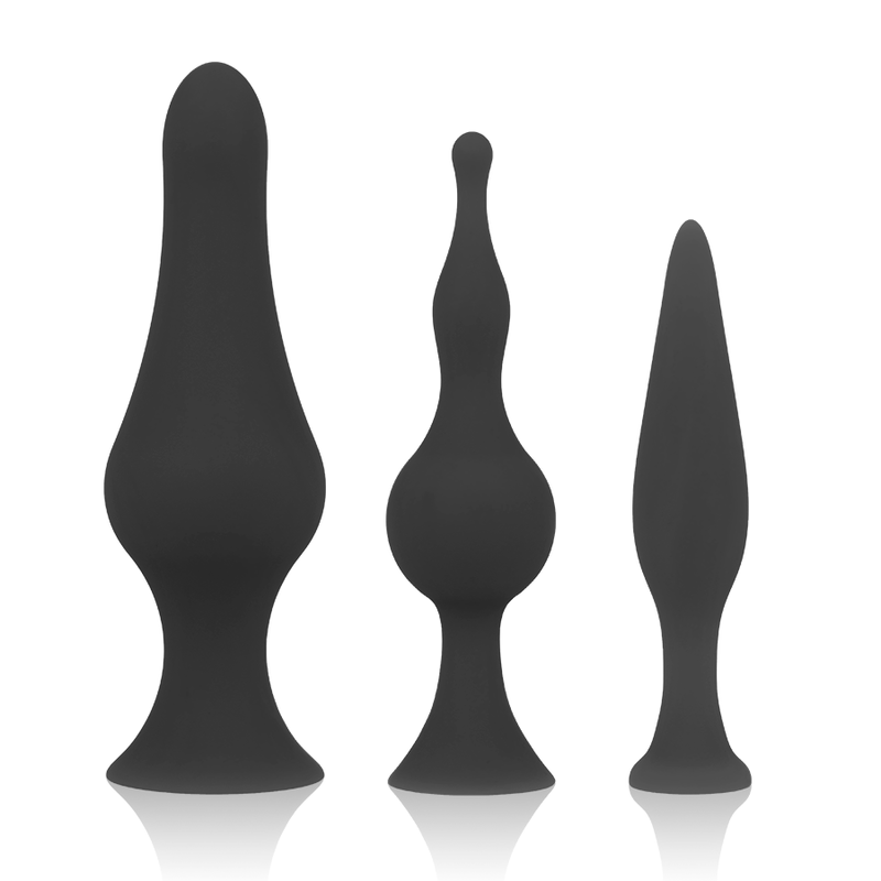 OHMAMA - ENSEMBLE DE PLUGS ANAL EN SILICONE NOIR