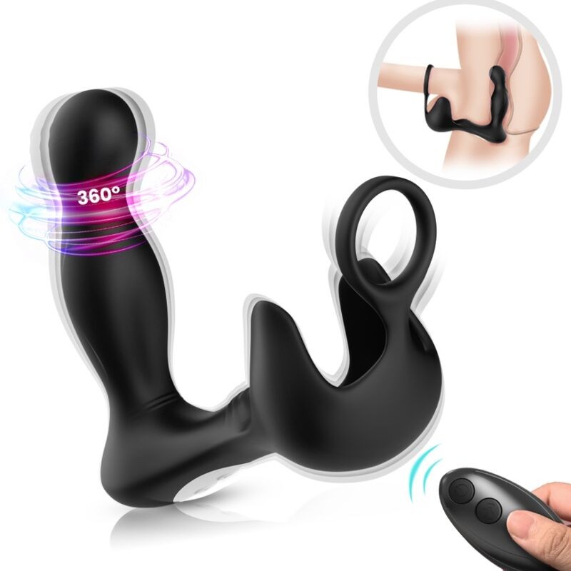 ARMONY - VIBRATEUR SURROUND ANAL STIMULATEUR TESTICULOS ANNEAU TÉLÉCOMMANDE NOIR